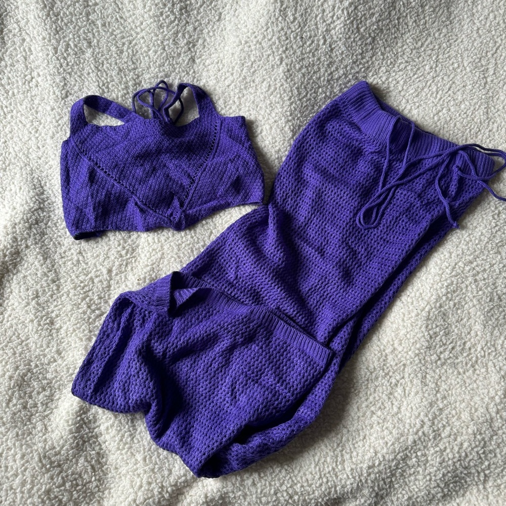 Two Piece Crochet Cover Up Set